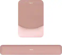 mosiso - Wrist Rest Support for Mouse Pad, Ergonomic Mousepad Non-Slip Base, Design Desk Accessories Mat for Home Game Office - Salmon Pink