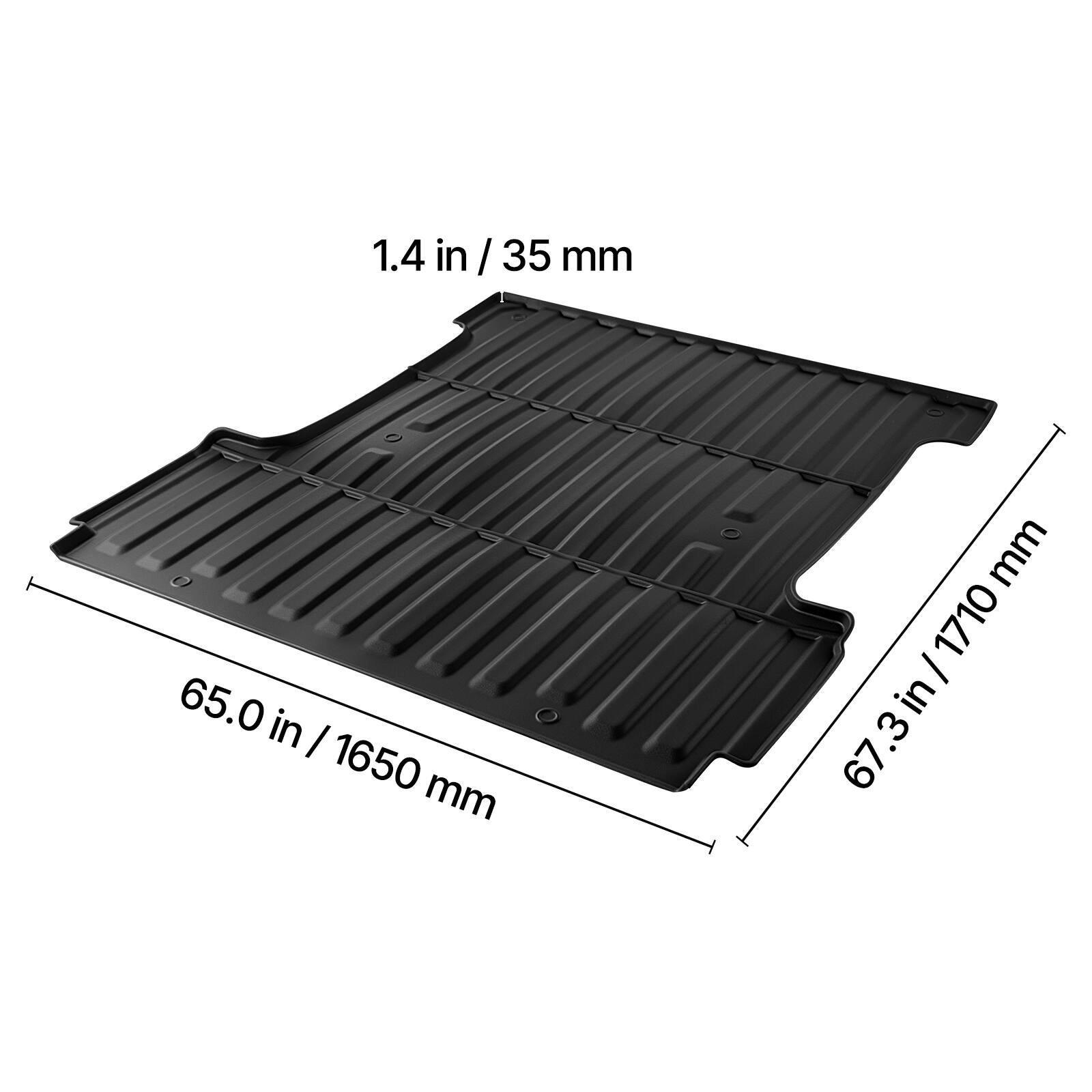 1.4 in / 35 mm  
65.0 in / 1650 mm  
67.3 in / 1710 mm