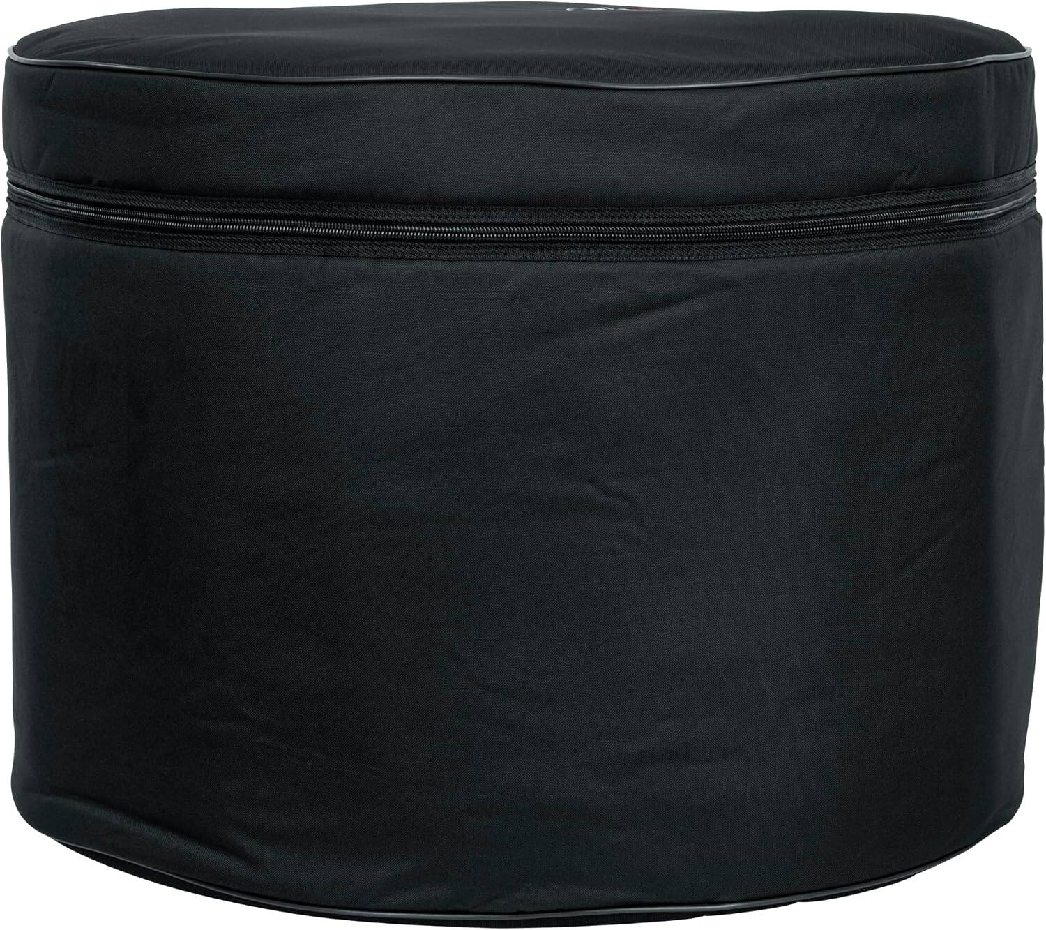 Left. Gator - 24-Inch x 18-Inch Padded Bass Drum Bag with 10mm Interior Cushioning, Durable Nylon Exterior, and Carrying Straps.