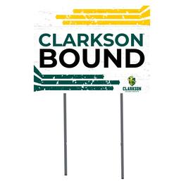 Jardine - Clarkson Golden Knights 18'' x 24'' Bound Yard Sign - White