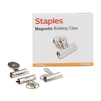 Staples - Medium Bulldog Clips, 12 Clips/Pack (ST17695/17695) - Silver price history on PriceWatchPro