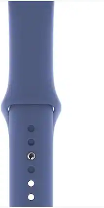 Front. Apple - Apple Watch Sport Band (44mm) - Linen Blue - Regular - Blue.