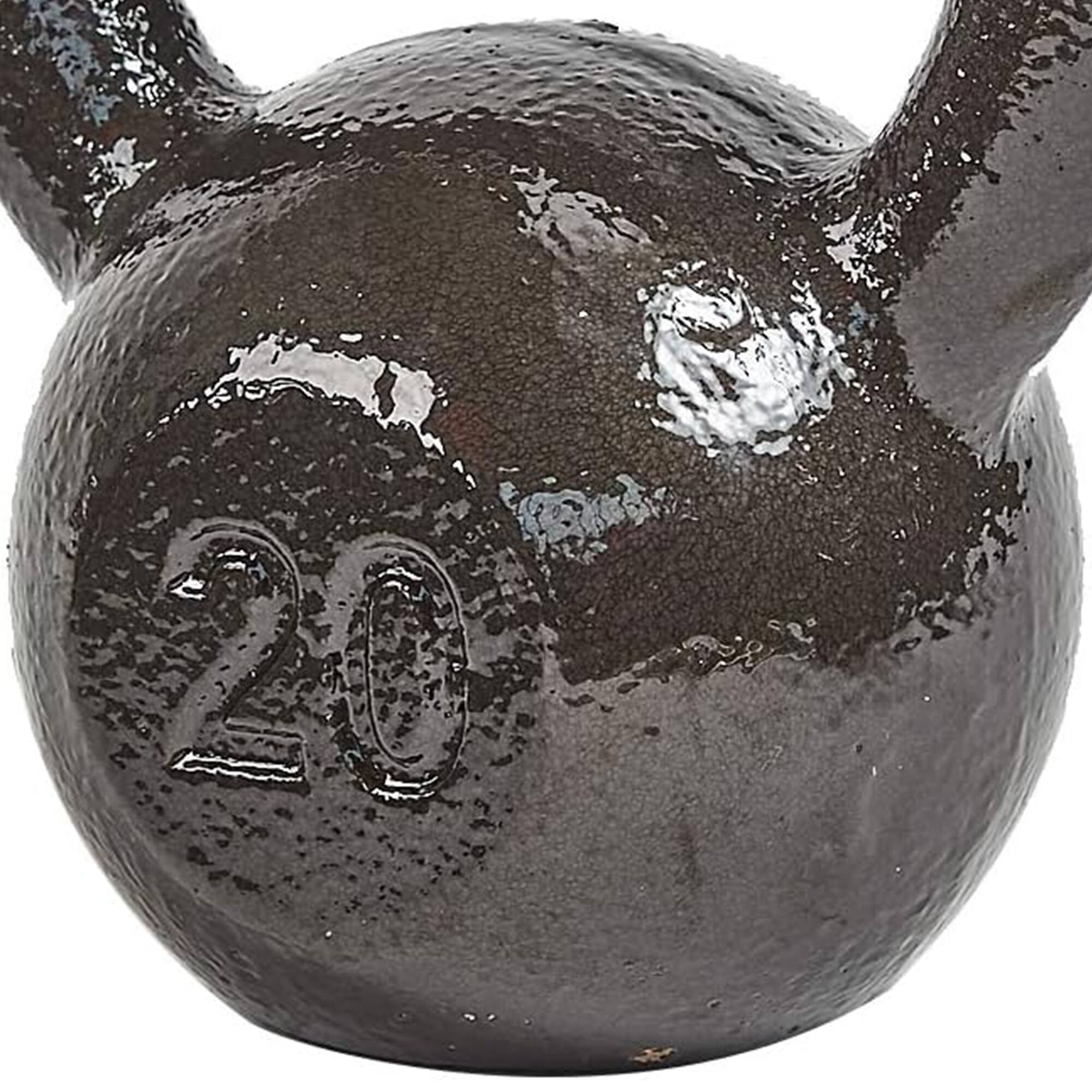 Alt View 10. BalanceFrom Fitness - BalanceFrom Cast Iron Kettlebell for Home Gym Strength Training, 20 Lb, Grey - Grey.