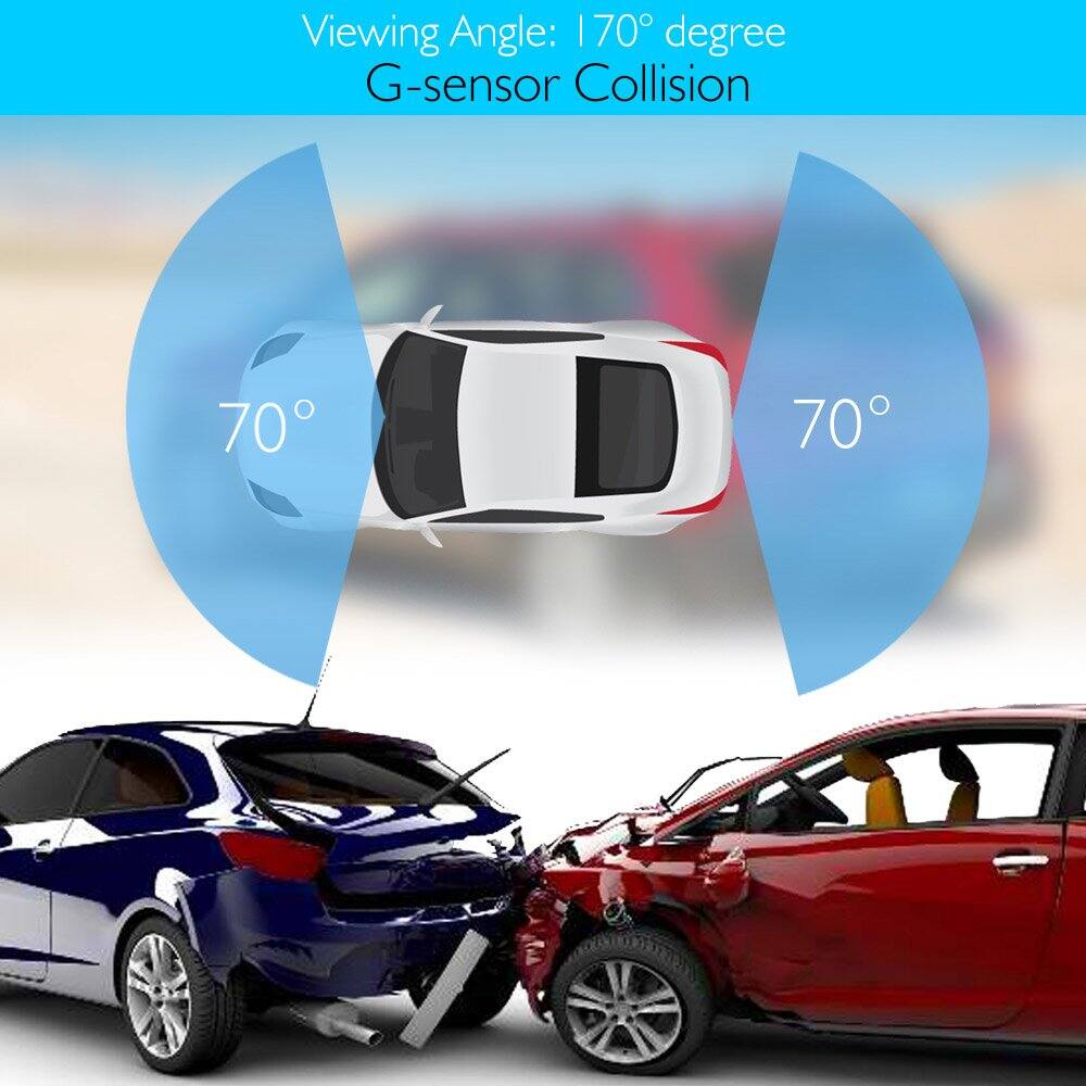 Viewing Angle: 170° degree  
G-sensor Collision  
70°  
70°