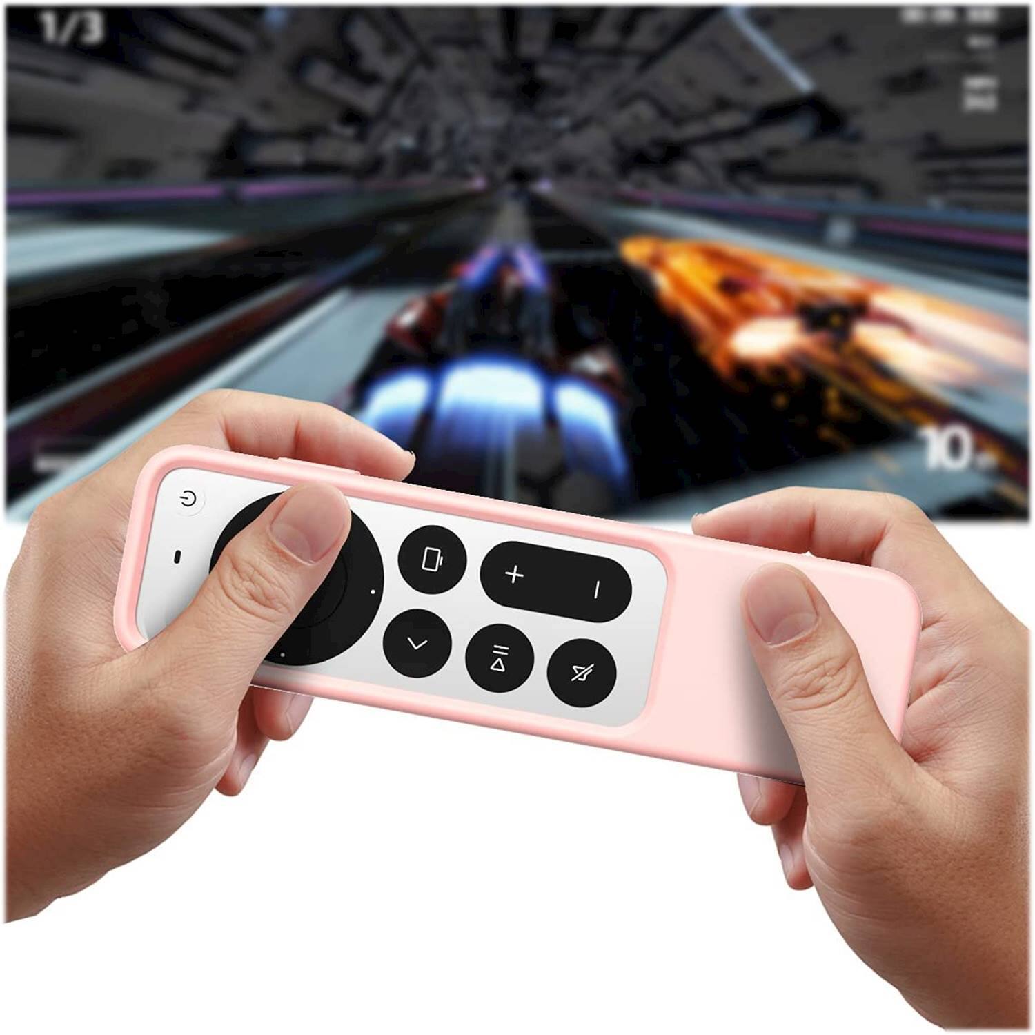 Alt View 15. SaharaCase - Apple TV 4K Remote Silicone Case for Apple AirTag - Pink.