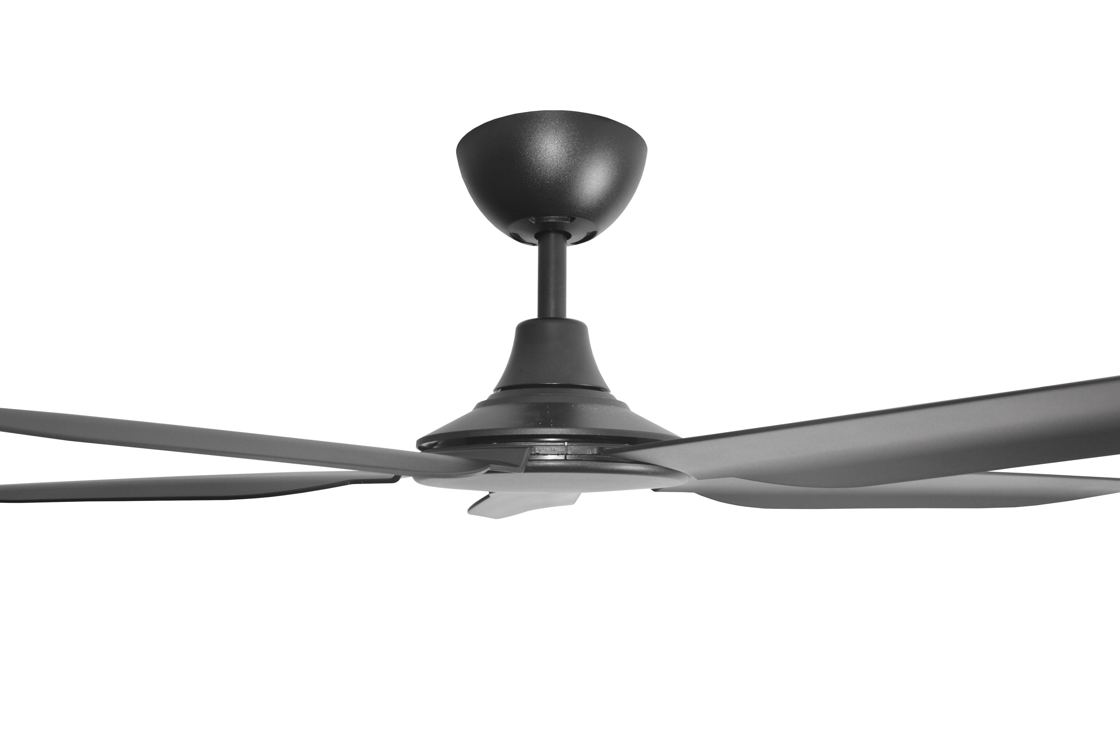 Alt View 4. ENLIGHT - 52" Smart Ceiling Fan, IP66 Outdoor/Coastal, Weather Resist, Efficient & Quiet DC Motor, Reverse Mode, Matter, 5 Blades - Matte Black.
