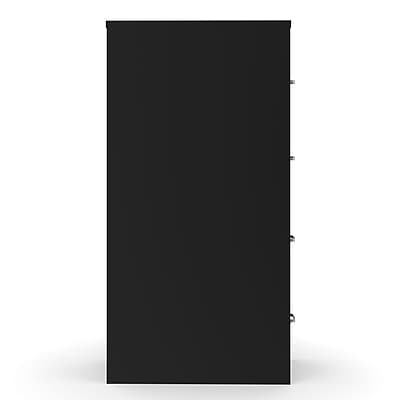 Alt View 4. Staples - 4-Drawer Vertical File Cabinet, Letter Size, Lockable, 51.97"H x 14.9"W x 26.5"D - Black.
