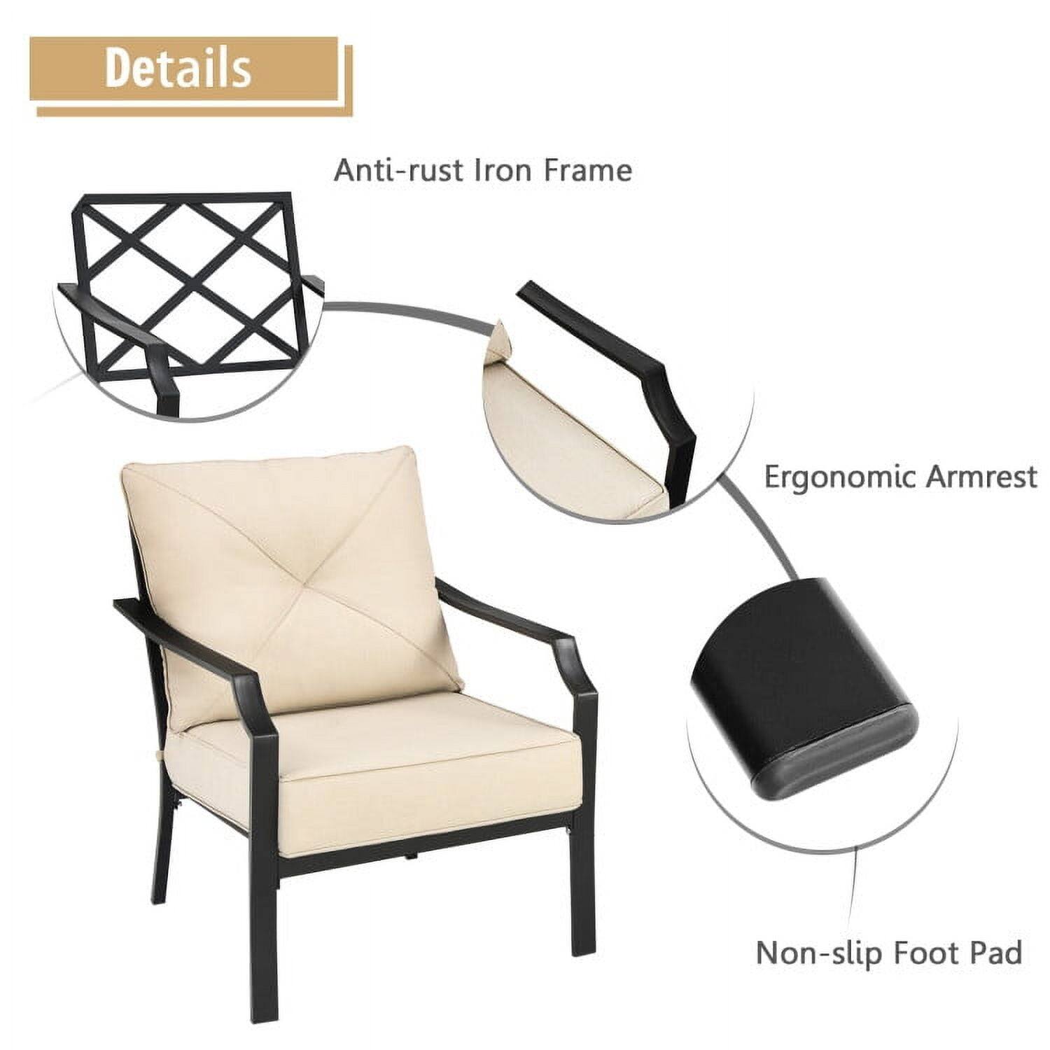 Details  
- Anti-rust Iron Frame  
- Ergonomic Armrest  
- Non-slip Foot Pad