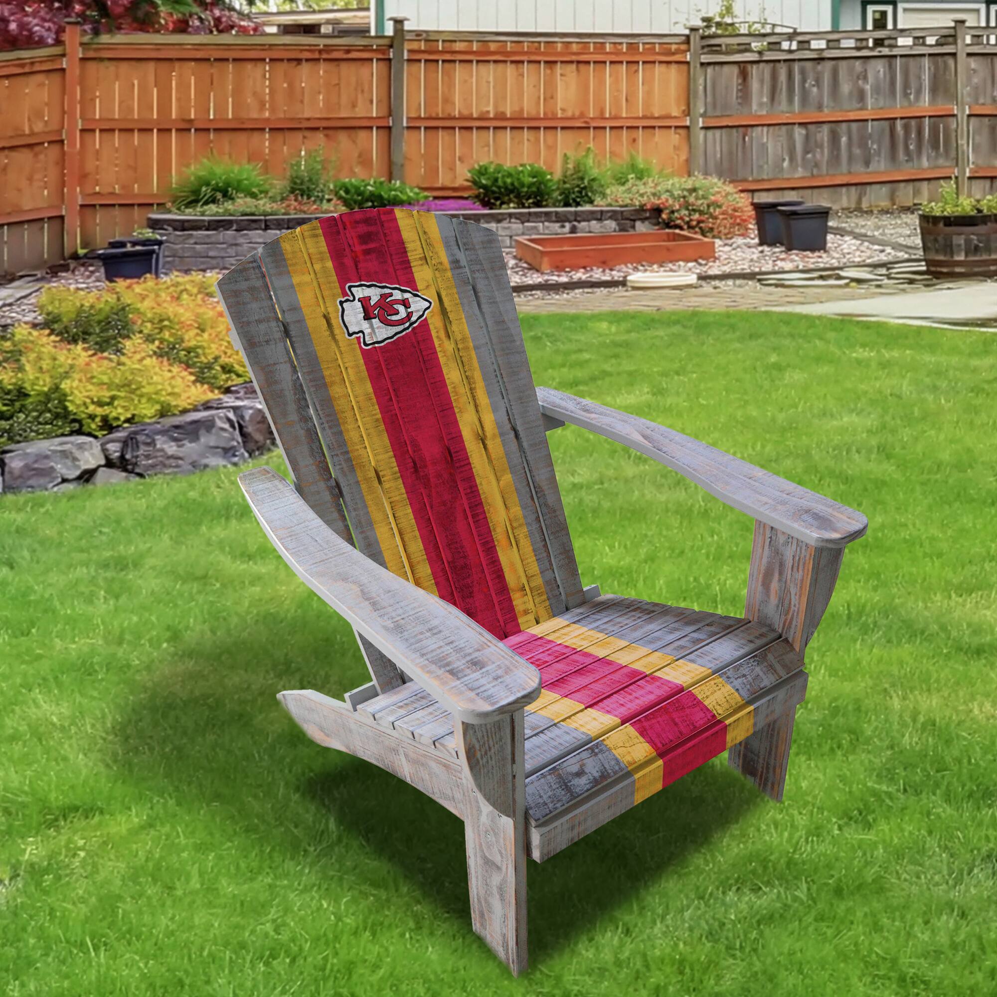 Alt View 1. Imperial - Kansas City Chiefs Wooden Adirondack Chair - Multicolor.