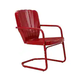 Crosley Furniture - Ridgeland 2Pc Retro Outdoor Chair Set - 2 Chairs - Bright Red Gloss