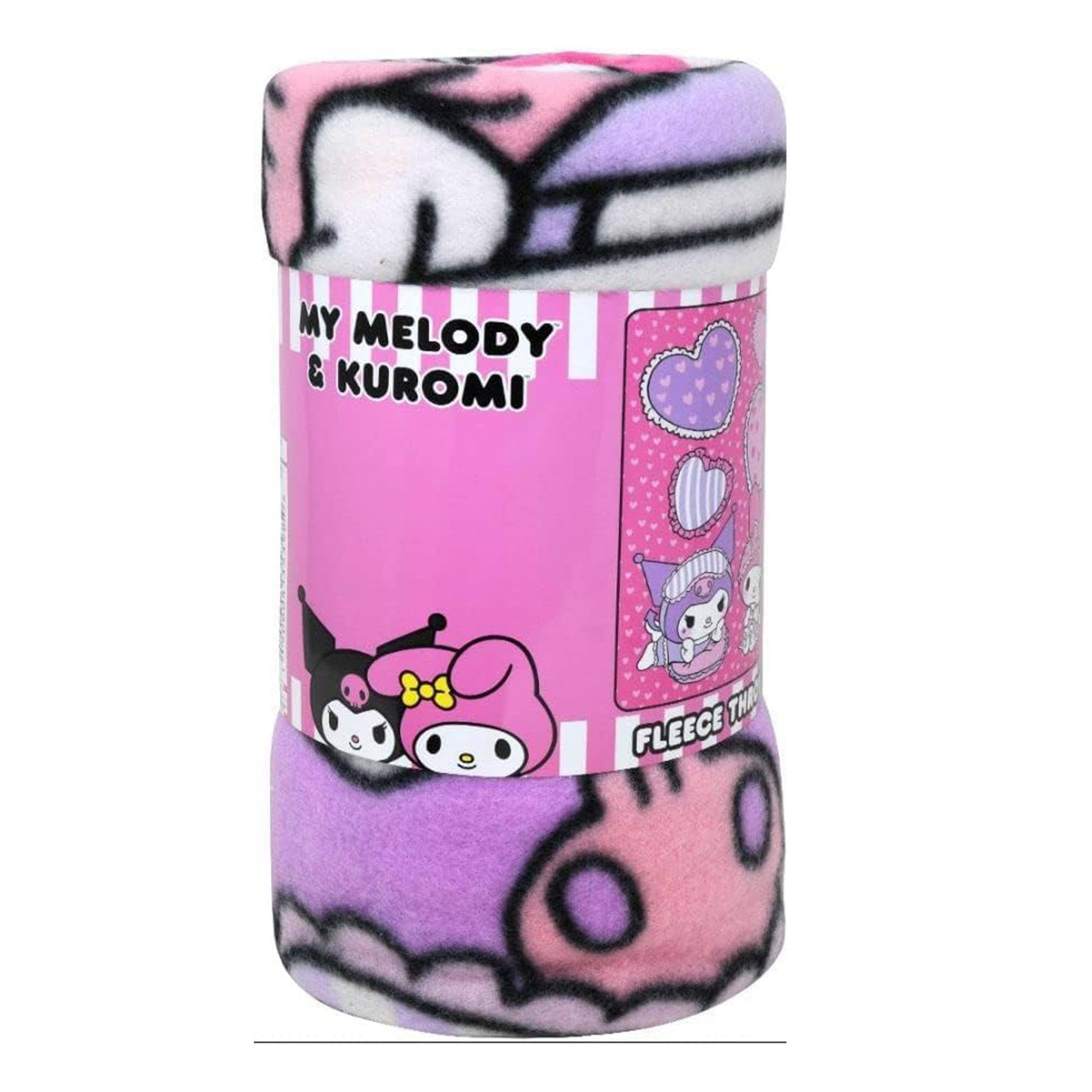 MY MELODY & KUROMI  
FLEECE THROW