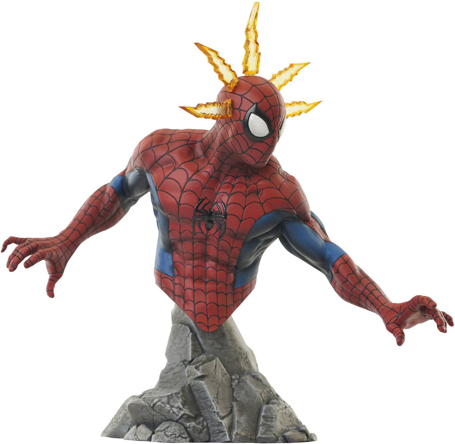 Alt View 3. Diamond Select Toys - Diamond Select - Marvel Comic Spider-Man Bust   - Collectibles - Multicolor.