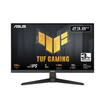 ASUS - TUF Gaming 23.8" IPS FHD 1080P 180Hz 1ms FreeSync Premium Gaming Monitor (DisplayPort, HDMI) - Black - Black - Black