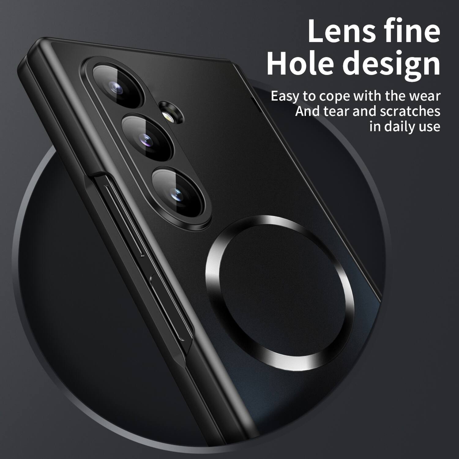 Lens fine Hole design  
Easy to cope with the wear and tear and scratches in daily use
