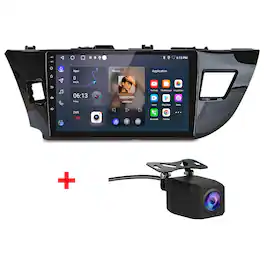 Junsun - Backup Camera carplay 10"Android 15 2+64GB For Toyota Corolla 2014-2016 Car Stereo Radio GPS Navi WIFI RDS SWC DSP BT FM - Black