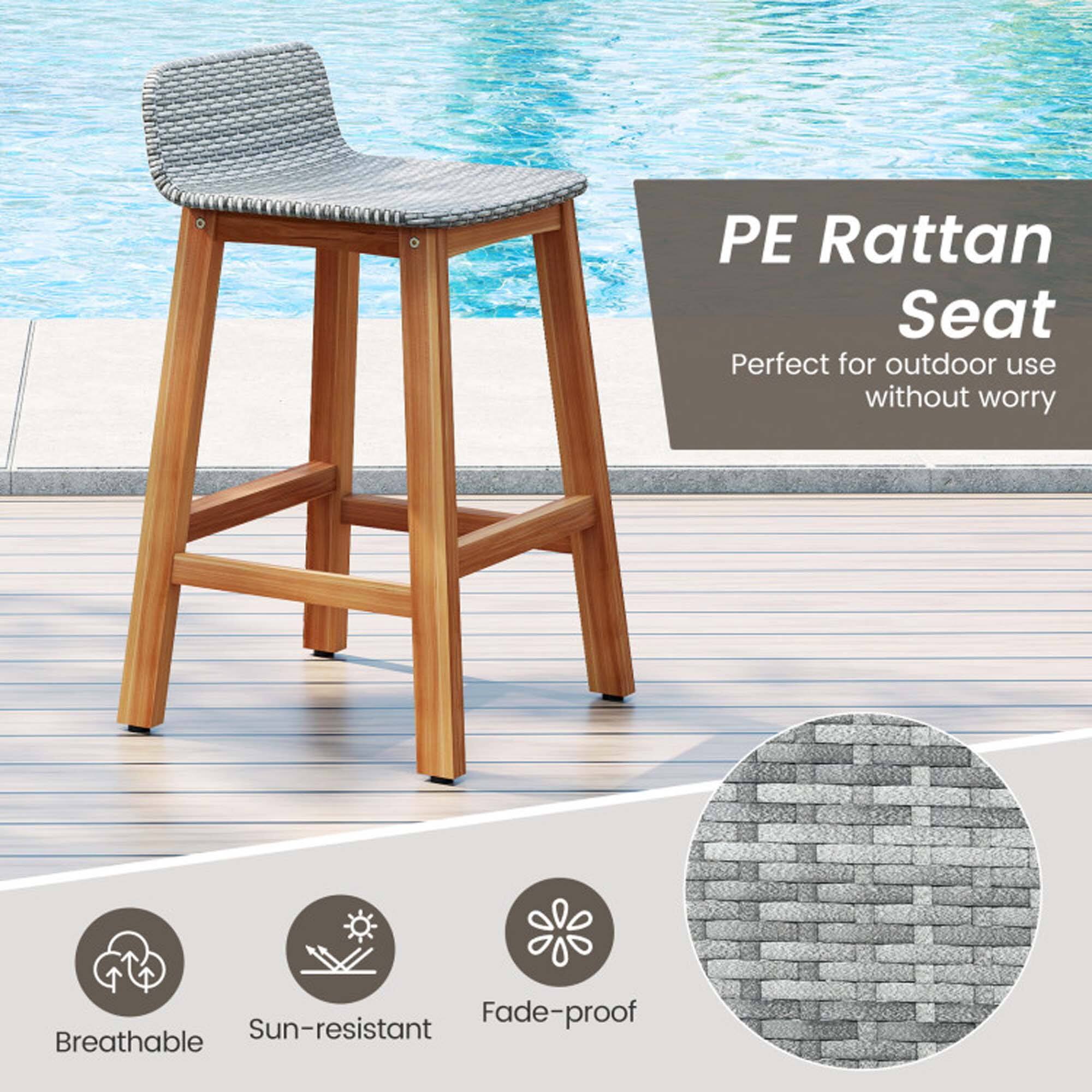 PE Rattan Seat  
Perfect for outdoor use without worry  
Sun-resistant  
Fade-proof  
Breathable