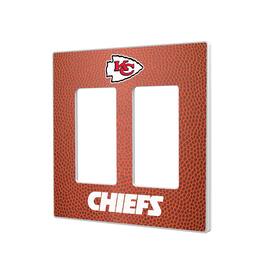 Keyscaper - Kansas City Chiefs Football Design Double Rocker Light Switch Plate - Multicolor