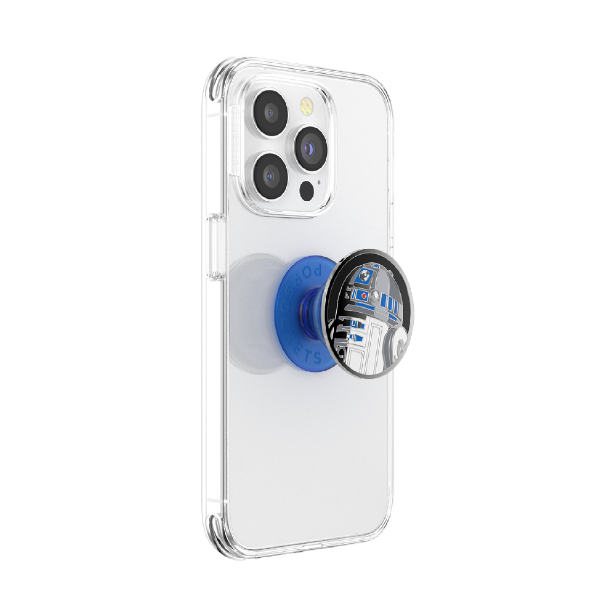 Alt View 3. PopSockets - Adhesive PopGrip Universal Grip & Stand for Cell Phones - Star Wars --R2D2 Enamel.