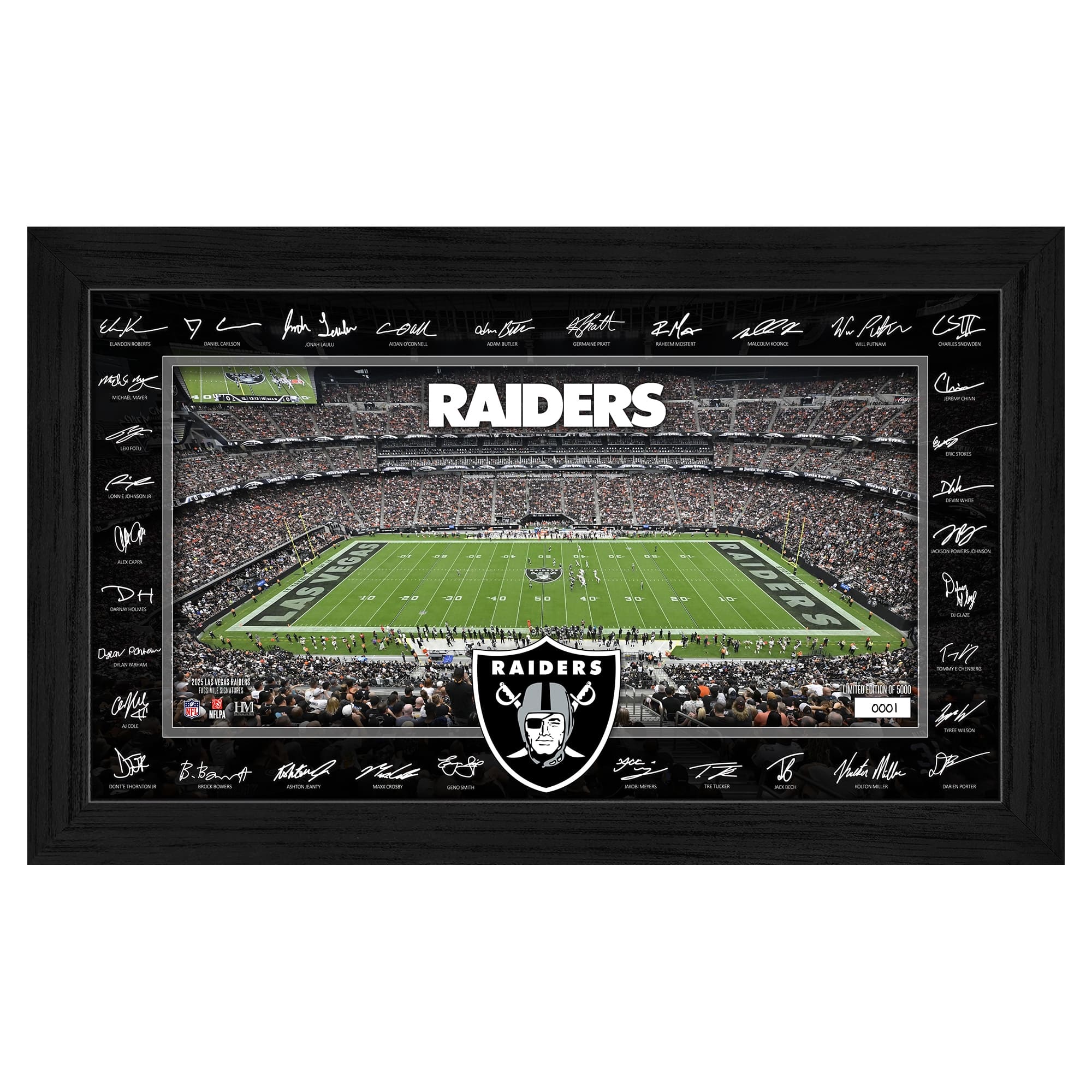 Sure, here is the corrected and grouped text from the image:

---

**Top Left:**
- EK
- 6th Lab
- com
- I
- a
- Wtate
- akt
- Z
- 10ly
- W
- U.Pitar
- CSTT

**Top Right:**
- NESS
- RAIDERS
- Clai
- 1
- i
- DH
- ee
- Daa
- Oy
- Jx
- i
- LASVEGA
- 1
- RAIDERS
- T
- P
- ue
- I
- IM
- CN
- B.
- Bont
- Tus
- I
- -- - -- Dlh
- n
- : RAIDERS
- %m
- Pt
- .. TaM
- I
- 1000
- 4W
- I
- T
- Ni
- Mo
- - I
- : Cd

**Signatures:**
- (Various signatures around the image, including names like "John Elway," "C. Oul," "A. Smith," "R. Ma," "