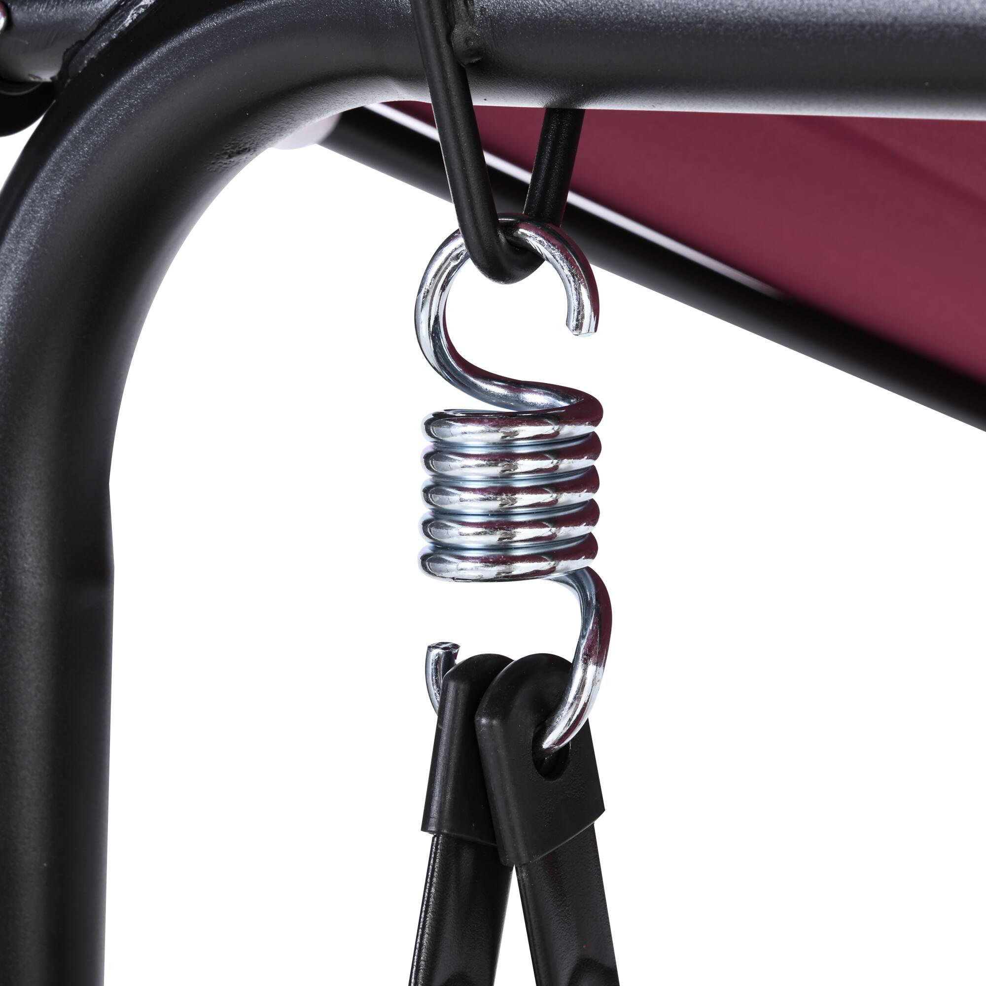 Alt View 4. Outsunny - Outsunny 3-Seat Outdoor Patio Swing Chair with Removable Cushion Steel Frame Stand and Adjustable Tilt Canopy for Patio.