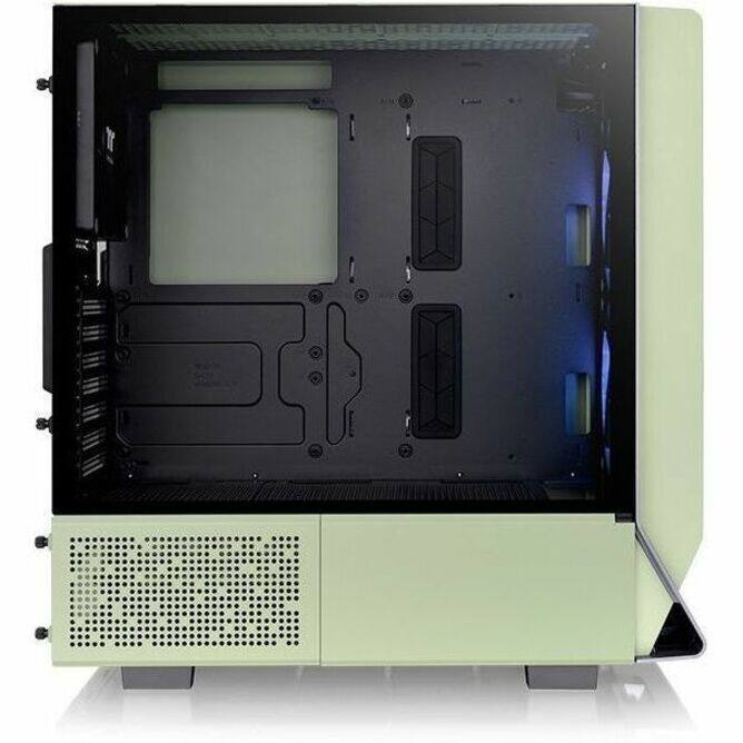 Alt View 4. Thermaltake - Thermaltake Ceres 300 Series Ceres 300 TG ARGB Matcha Green SPCC E-ATX Mid Tower Case - Matcha Green.