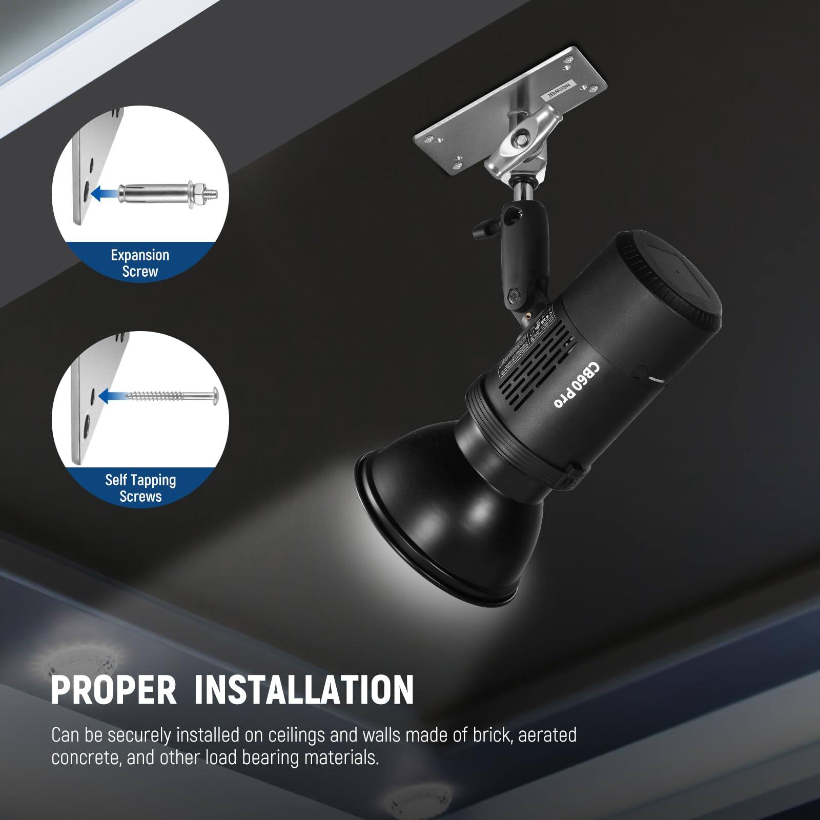 Expansion Screw P CB60 Pro Self Tapping Screws

PROPER INSTALLATION

Can be securely installed on ceilings and walls made of brick, aerated concrete, and other load bearing materials.