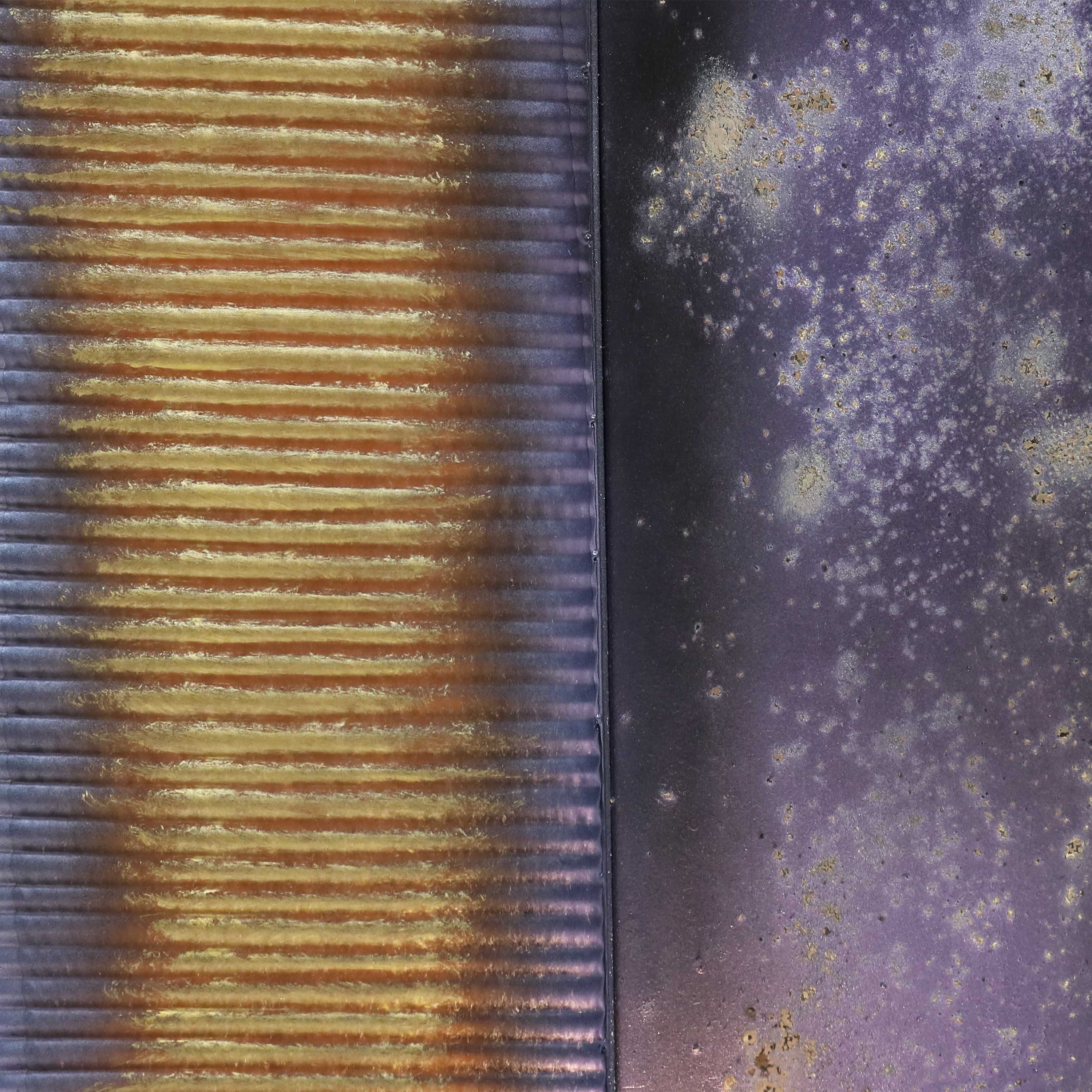 Alt View 9. Sunnydaze - Cascading Tower Metal Water Fountain with LED Lights - 32 in - Dark Purple.