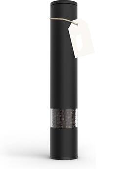FINEAK - Carbon Manual Salt and Pepper Mill with Adjustable Ceramic Grinder - Black