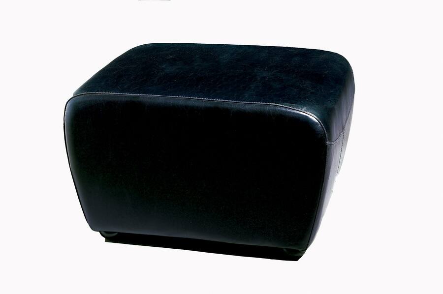 Baxton Studio - Full Leather Ottoman With Rounded Sides - Black price history on PriceWatchPro