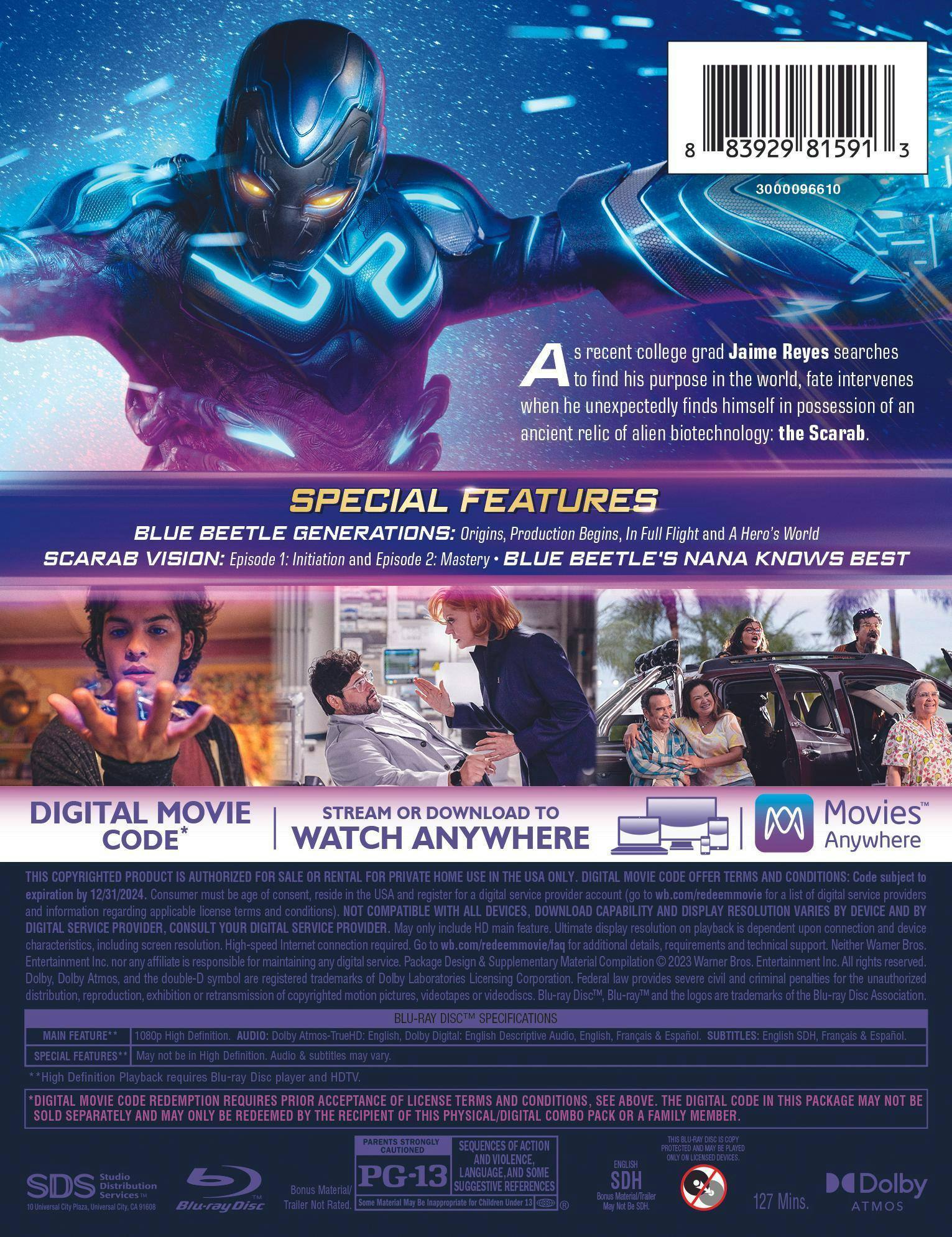 Back. Blue Beetle (Steelbook) [Blu-ray].