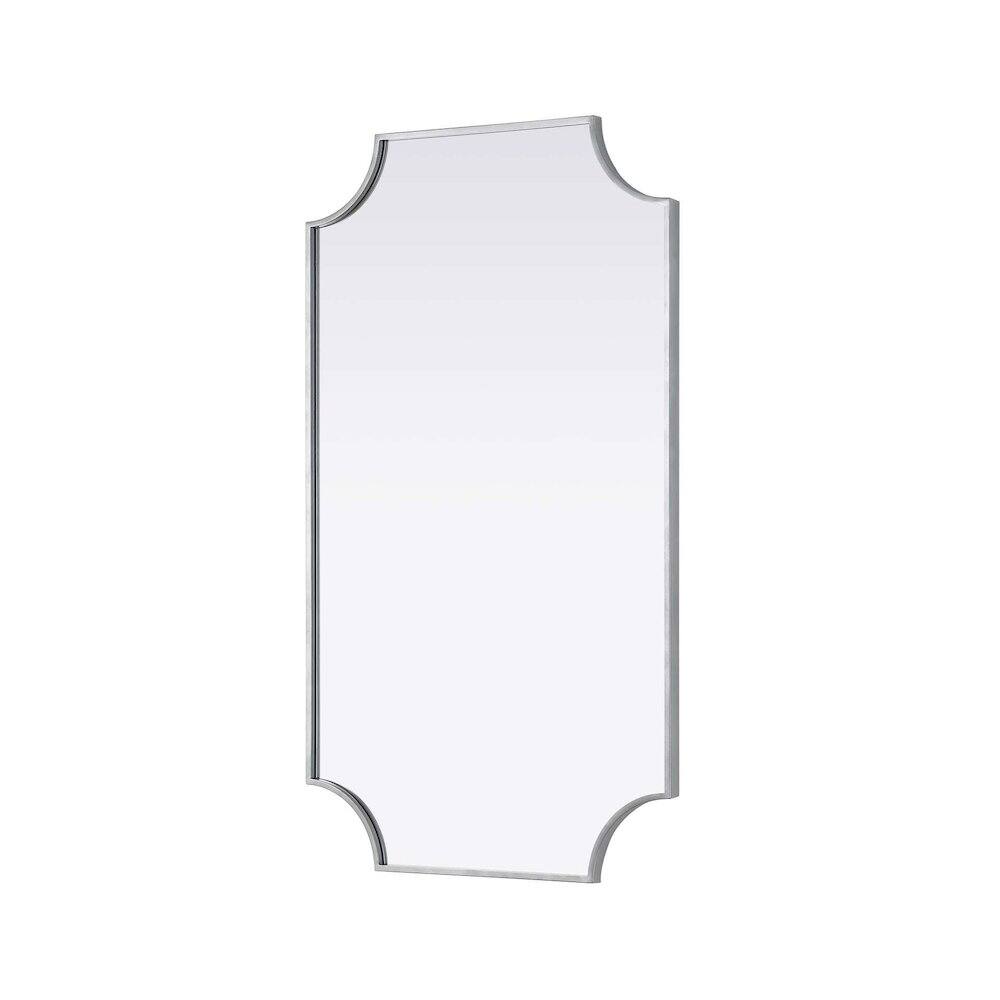 Alt View 2. Elegant Kitchen and Bath - Notched Metal Mirror 24x42 inch in Silver - Silver.
