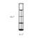 Left Zoom. Simple Designs - Round Etagere Storage Floor Lamp with 2 USB, 1 Outlet - Black.