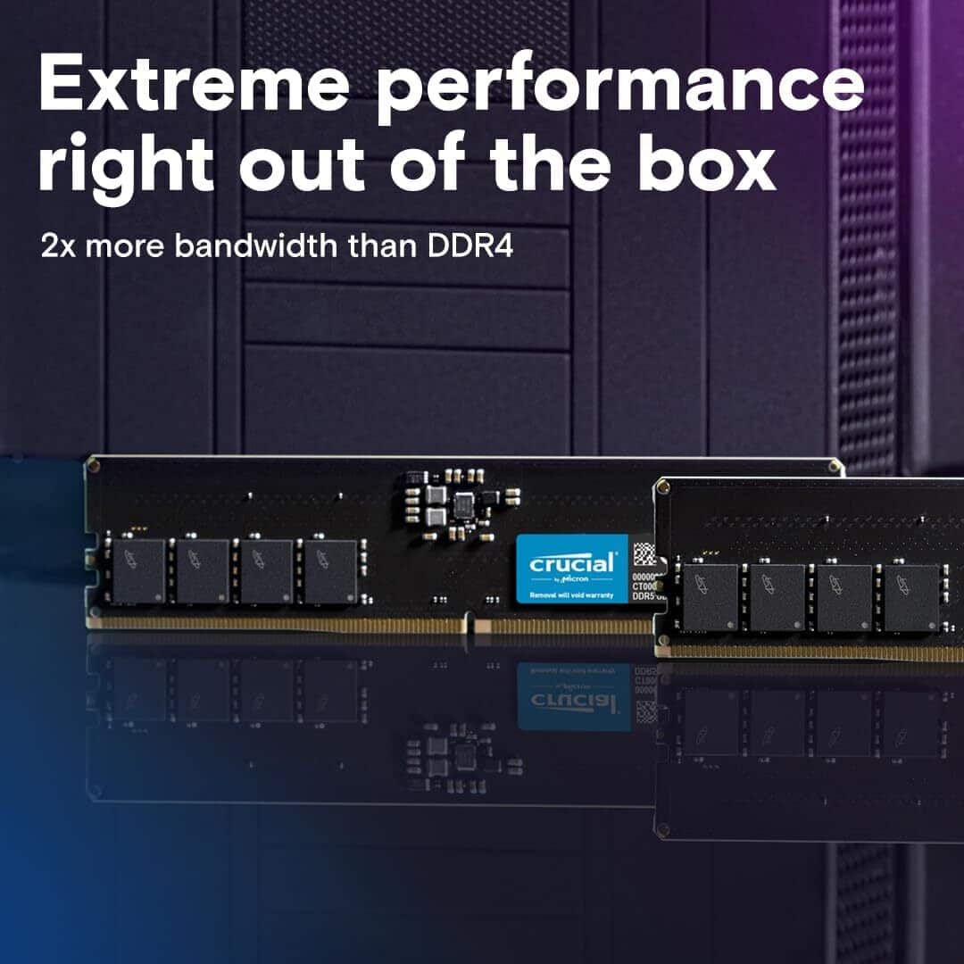 Crucial 16GB DDR5 5600 (PC5 44800) Desktop Memory Model