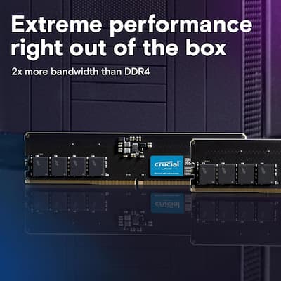 Crucial 16GB DDR5 5600 (PC5 44800) Desktop Memory Model Crucial 16GB DDR5 5600 (PC5 44800) Desktop Memory Model