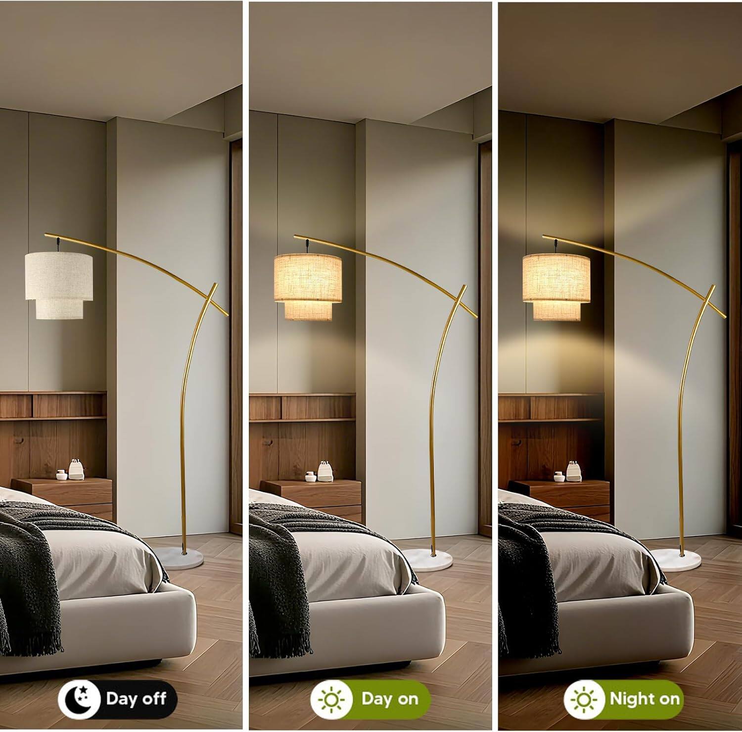 Day off  
Day on  
Night on