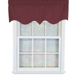 RLF Home - 100% Cotton Basket Weave Regal Poly/Cotton lining Rod Pocket Valance 50" x 15" - Egg Plant