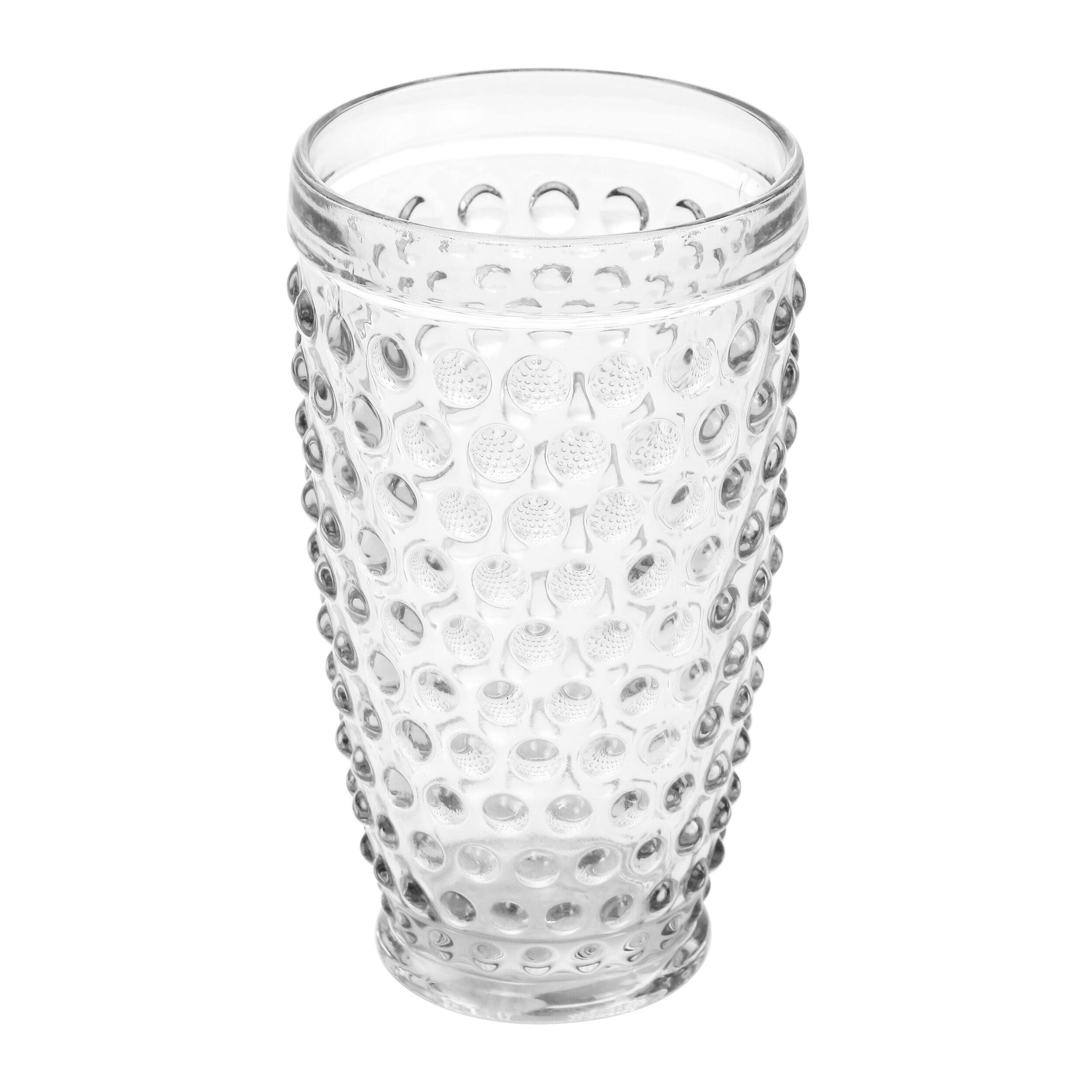 Alt View 2. Martha Stewart - Martha Stewart 6 Piece Hobnail Handmade Glass Tumbler Set in Clear - Clear.