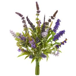BreeBe - 15" Lavender Artificial Flower Bouquet (Set of 3) - Purple