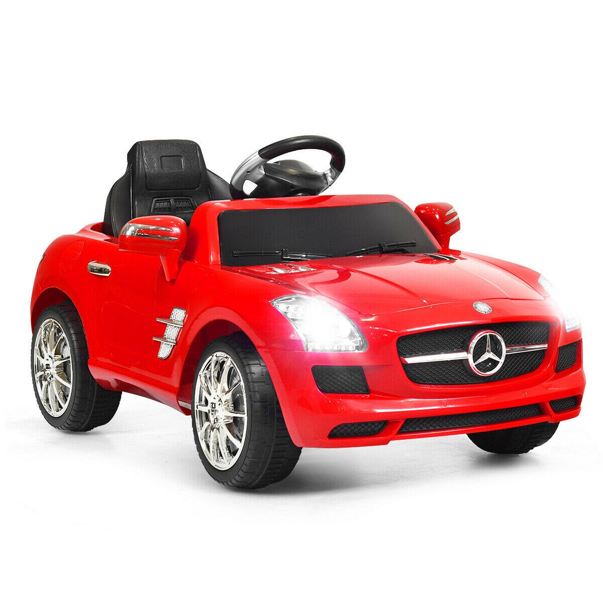 Front. Gymax - Gymax Kids Ride on Car Mercedes-Benz SLS w/ R/C Parental Remote Control MP3 Red - Red.