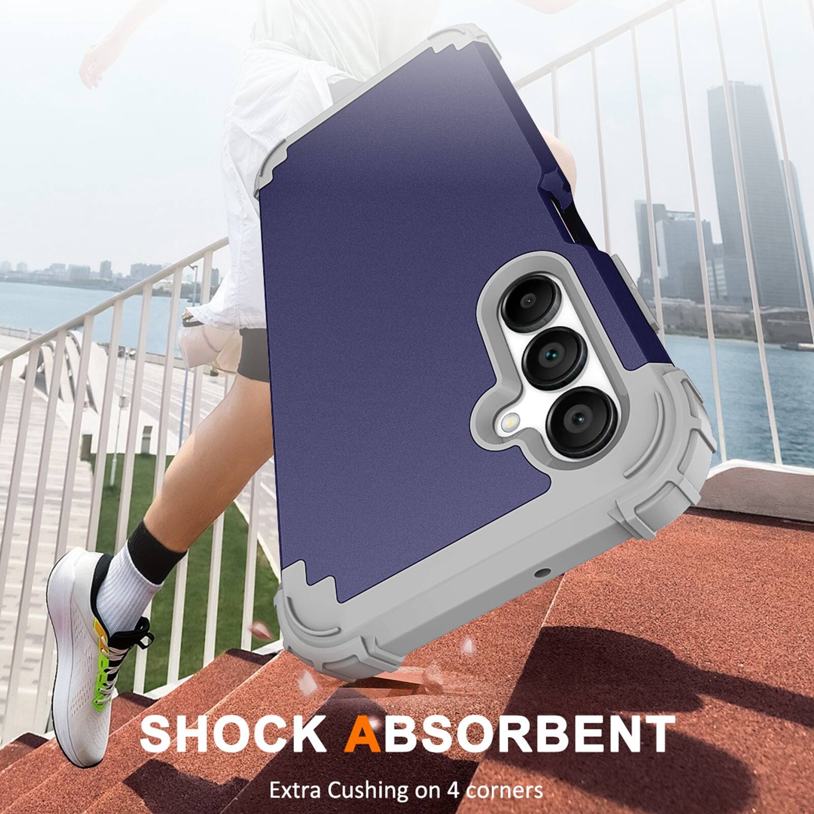 SHOCK ABSORBENT  
Extra Cushing on 4 corners