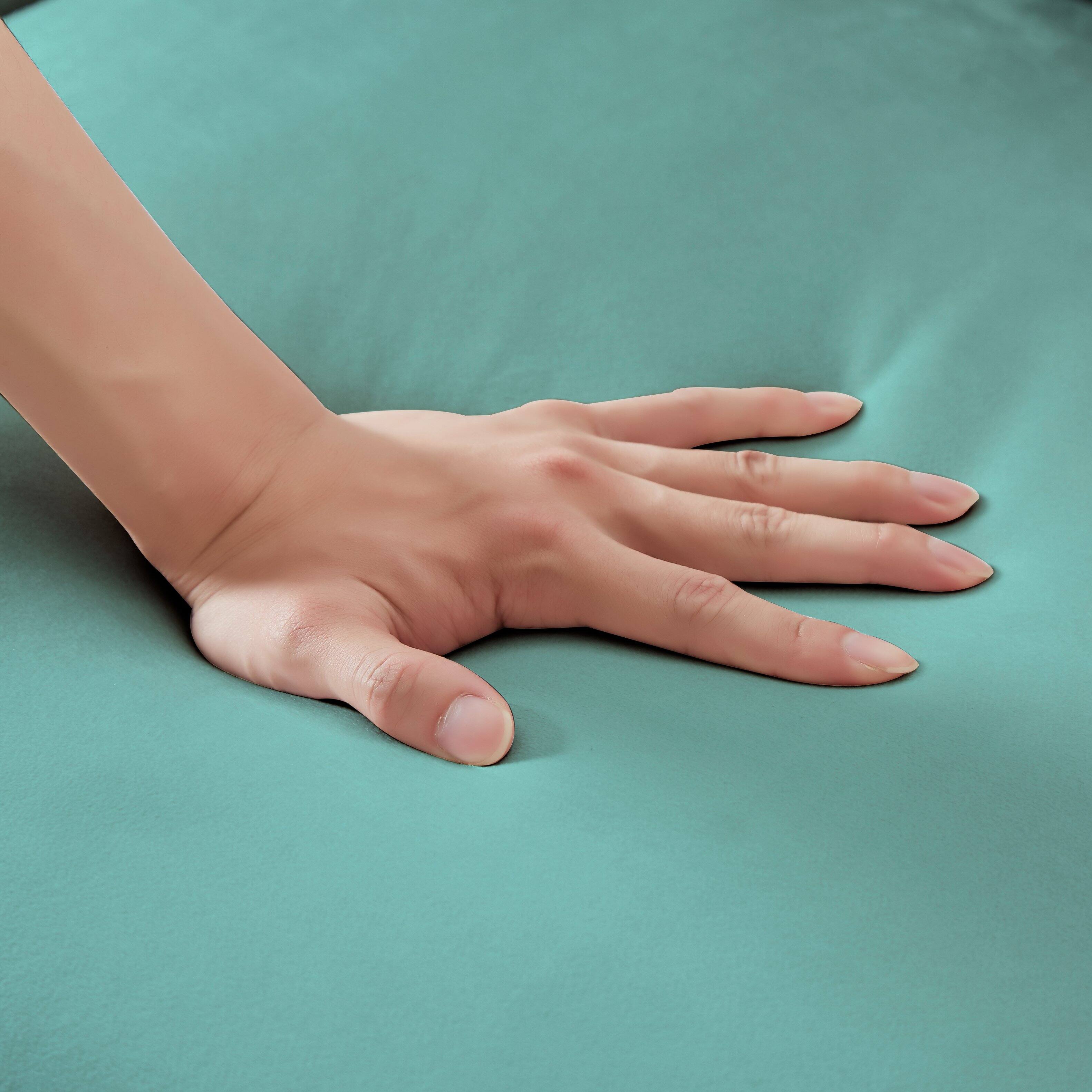 Alt View 1. Electra Tech Xpress - FREEHOMAE-Modren 82.48'' Velvet Fabric Couch, 3 Seater Sofa, Big Loveseat for Living Room - LIGHTBLUE.