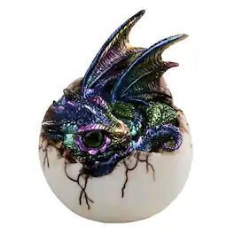 FC Design - 4"H Dragon Baby in Egg Figurine Statue Computer Desk Tabletop Medieval Gaming Home Decor Gift - Multi-Color