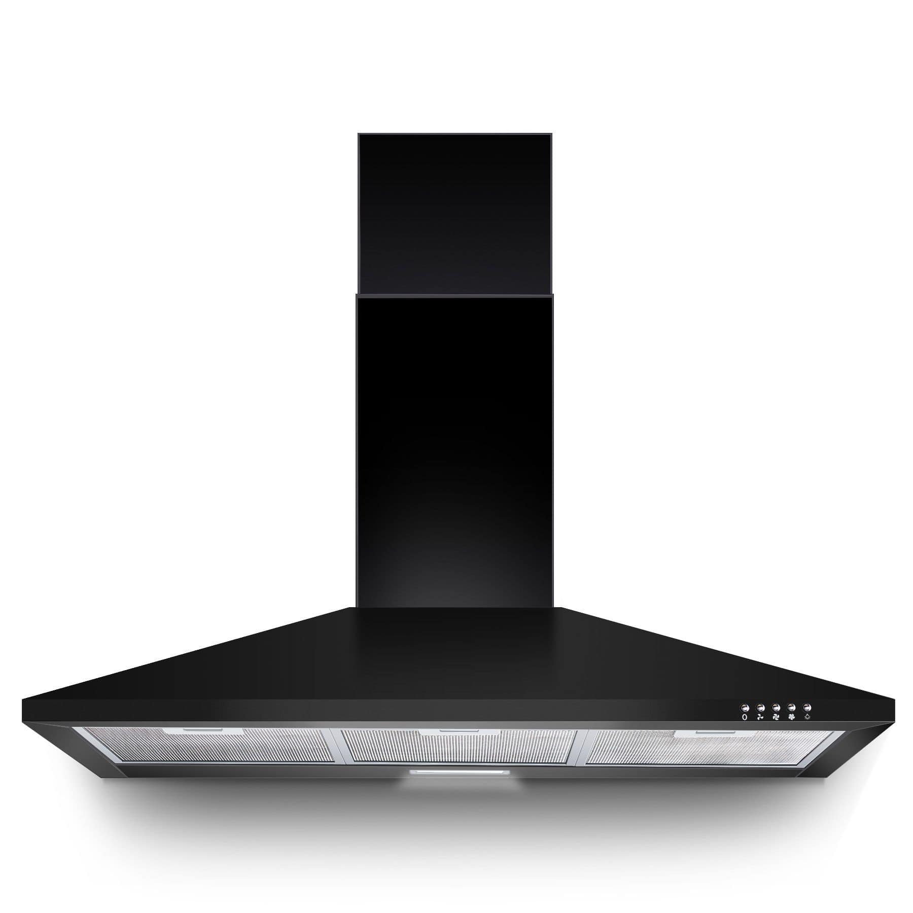 Lycvki - 36 inches - Convertible - Wall Range Hood - Black