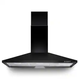 Lycvki - 36 inches - Convertible - Wall Range Hood - Black