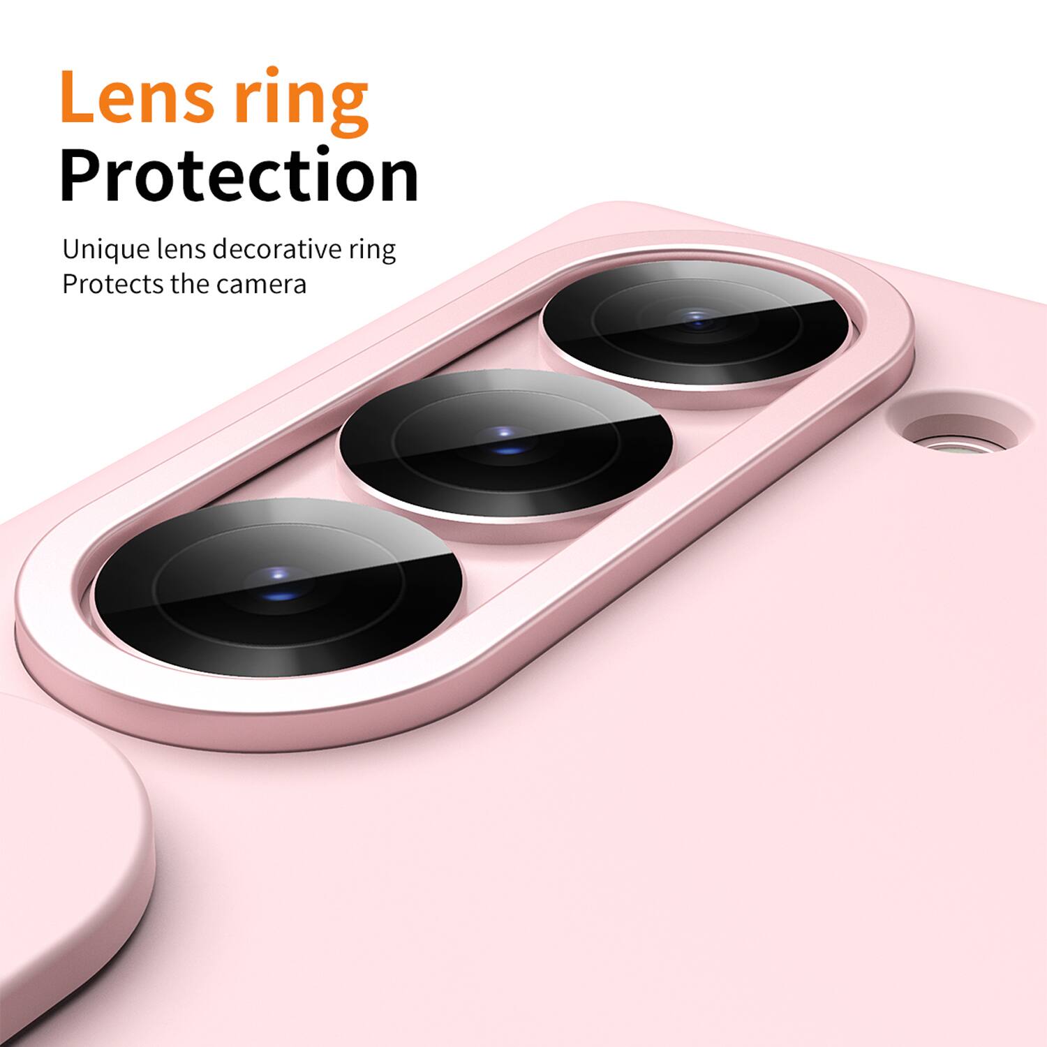 Lens ring Protection  
Unique lens decorative ring  
Protects the camera