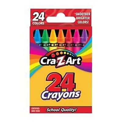 Cra-Z-Art - School Quality Crayon, 24/Pack (r10201) - Assorted