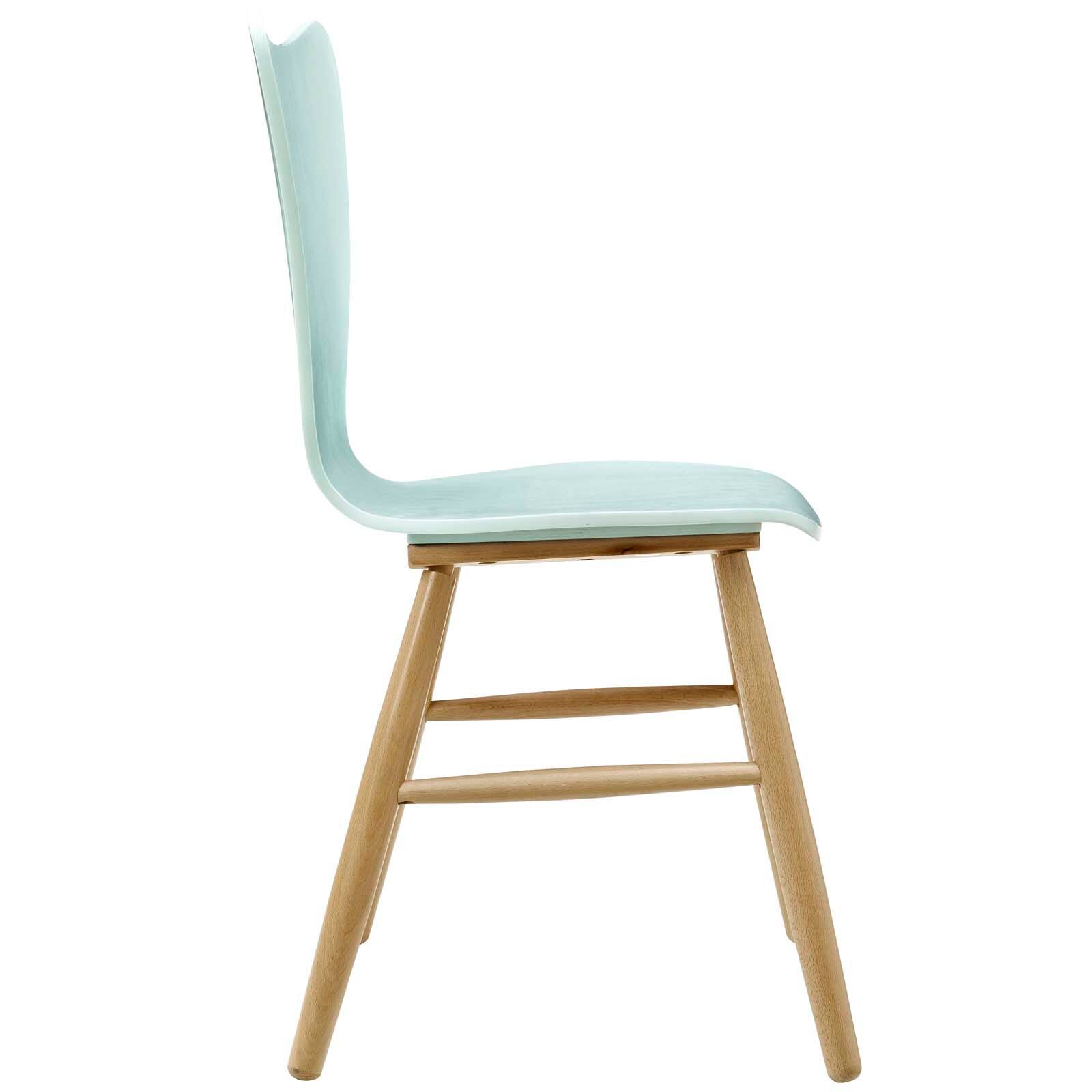 Left. Modway - Cascade Wood Dining Chair by Modway - Light Blue.