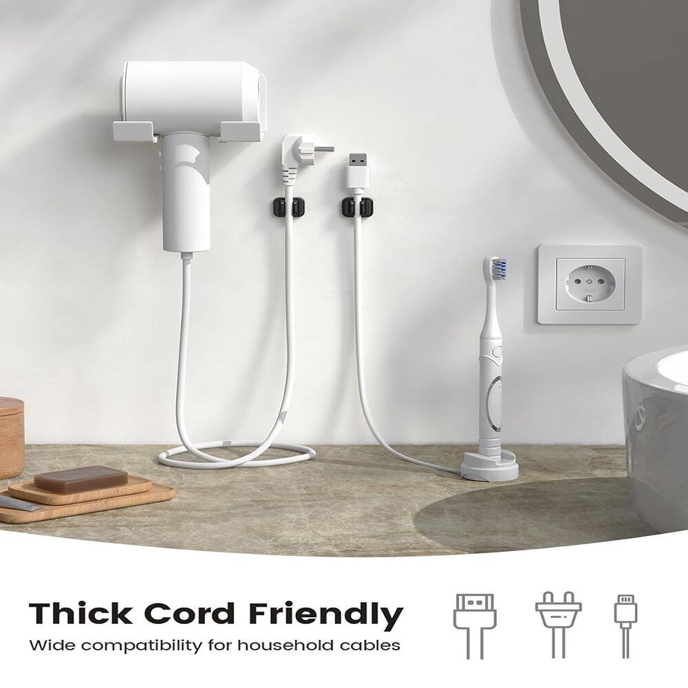 Thick Cord Friendly  
Wide compatibility for household cables