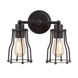 Jonathan Y - Evelyn 12.5" 2-light Metal Vanity Light, Oil Rubbed Bronze - Oil-Rubbed Bronze