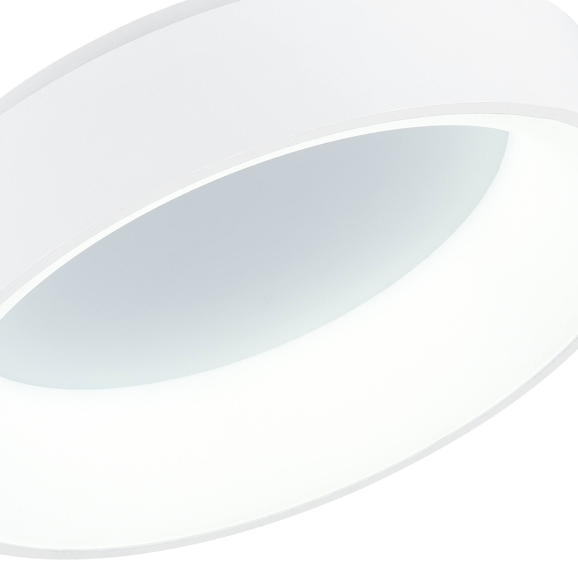 Back. CWI Lighting - Arenal LED Drum Shade Flush Mount With White Finish - White.